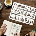 thumbnail image 3 of Egyptian Hieroglyphs Painting Stencil 8.3x11.7 inch Reusable Eye of Horus Pattern Drawing Template Hieroglyphs Border Decoration Stencil for Painting on Wood Wall Fabric Furniture, 3 of 9