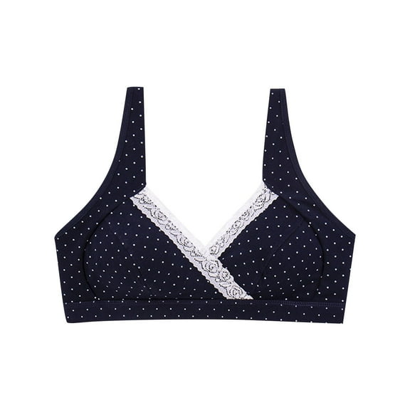 ZACPNCV Nursing Bras for Breastfeeding Seamless Comfort Maternity Bralette Wireless Pregnancy Sleep Bra with Support Navy M