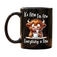 thumbnail image 2 of shyuyusa Highland Cow Pattern Cup Creative Drinkware Ceramic Cup for Home Kitchen Office Desktop Beverage Container, 2 of 5