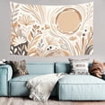 thumbnail image 6 of Boho Tapestry Wall Hanging – Floral Garden Tapestry for Bedroom, Living Room & Outdoor Decor, Peach Skin Fabric Hippie Mandala Tapestry, Large Polyester Wall Art, 6 of 6
