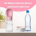 thumbnail image 2 of Botella de agua para perros Kalimdor, portátil, a prueba de fugas, 560 ml, rosa, 2 of 7