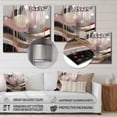 thumbnail image 4 of Designart "Chaos in Rose Gold Circles I" Modern Shapes Transitional Metal Wall Decor, 4 of 5