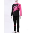 thumbnail image 5 of Yruioon Child Girls Thermal Printed Rash Guard Sets Long Sleeve Swimwear UPF50+ Swim Shorts and Pants Pink 3XL, 5 of 7