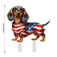 thumbnail image 2 of sruoe Garden Statues for Outside, Decoration Ground Insert, Independence Day Dachshund Ground Plug, Flat Acrylic Patio Decor, Bohemian Garden Statue, Outdoor Lawn Ornament for Home and Yard, 2 of 7