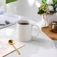 thumbnail image 4 of Juego de 6 tazas de café de cerámica, color blanco roto, con asa grande, para hombre, mujer, para latte/capuchino/cacao/leche, 4 of 4
