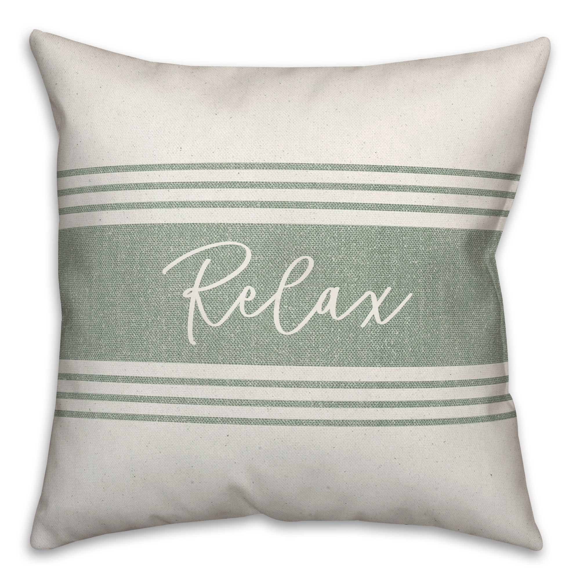 Creative Products Relax Linen Green 18 x 18 Indoor / Outdoor Pillow