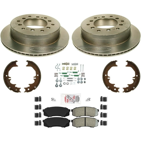 Rear Carbon Disc Brake Rotors Brake Pads Hardware Brake For FJ Cruiser 07-2014