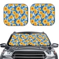 thumbnail image 6 of Lsque Ocean Wave Sunflower 2 PCS Windshield Sun Shade | CarFoldable Window Covers | Car Accessories Reflect UV for Universal Cars SUV Truck | Small, 6 of 7
