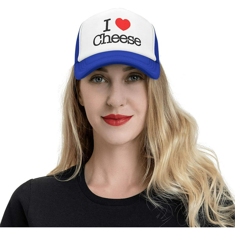 I Love Cheese Hat Unisex Adult Trucker Caps Black Snapbacks Hat