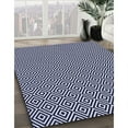 thumbnail image 3 of Ahgly Company Machine Washable Indoor Square Transitional Night Blue Area Rugs, 5' Square, 3 of 7
