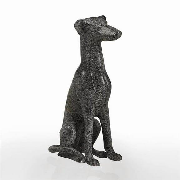 SPI Home Cast Aluminum Loyal Greyhound Statue / Sculpture 18.5 inches High