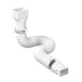 thumbnail image 1 of White 1-Pack Rain Gutter Downspout Extensions Flexible, Drain Downspout Extender,Down Spout Drain Extender, Gutter Connector Rainwater Drainage, 1 of 4