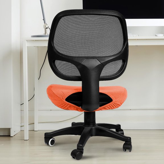 ETEREAUTY Orange Chair Cover Protector for Office Computer Chair, Wrinkle-Resistant, and Easy to Clean