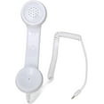 thumbnail image 1 of HUGFEGWE Retro Phone Handset, Multifunction Radiation Proof Handheld Cell Phone Receiver, Handheld Receiver with Volume Controlfor Mobile Phones, Computers (White) CJB91-77022, 1 of 9