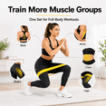 thumbnail image 2 of KOYMISKU Resistance Bands Set, 5 Exercise loop Bands for Women and Men, Legs, Glutes, Strength Training, Yoga, Home Gym, 2 of 7