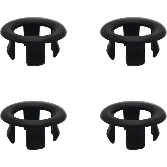 4 Pack Sink Overflow Ring, Bathroom Kitchen Sink Basin Trim Overflow Cover Hole Insert Cap Chrome