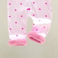 thumbnail image 5 of Zanarzt Unisex Baby Jumpsuit Infant Boys Girls Baby Girls Romper Baby Pajamas Heart Romper Cute Outfit Sleep Bodysuit Pink,6-12 Months, 5 of 6