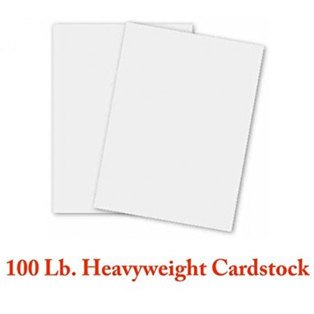 White Heavyweight - Extra Thick Card Stock Paper | Great For School And Holiday Craft Projects, Business cards, Stationary printing | 8.5 x 11 Inches | 100lb Cover (270gsm) | Bulk Pack of 100