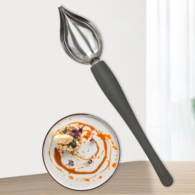 TIMIFIS Water Bottle Pump Decorating Spoon Stainless Steel Decoration Spoon Set Decorative Spoon Dressing Spoon Chocolate Spoon Cake Chocolate Decorating Pencil Spoon Tools Apartment Essentials