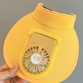 thumbnail image 4 of Sombrero de verano para niños con ventilador, gorra con visera ancha recargable por USB para viajes, playa, amarillo, 4 of 5