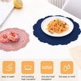 thumbnail image 4 of Silicona Placemat Aislamiento térmico Mesa de comedor Mesa de comedor Restaurante Centros de cocina Decoración Decoración de regalos para el hogar Familia Familia Azul Monstrate HA059144-01, 4 of 7