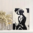 thumbnail image 2 of UXIEQU Abstract Black White Woman Canvas Art 15.75x11.81 Inches, 2 of 8