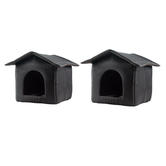 2x Refugio Portátil Para Tienda Resistente A La Intemperie Casa Para Gatos Al Aire Libre Yuyangstore Refugio de gatos callejeros
