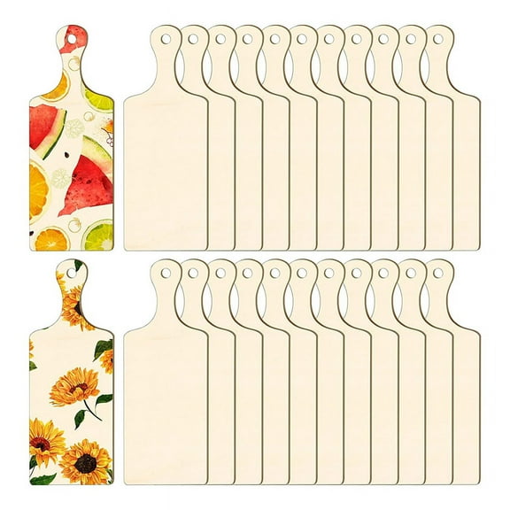 Smooth Wooden DIY Chopping Board Kitchen Decoration Kitchen Tools 12Pack,12 x diy plywood,Wood Color
