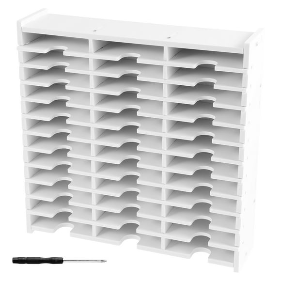 Austok Caja de Almacenamiento para Impresión de Tinta con 36 Ranuras, Artículos de Gran Capacidad, Estantes de Plástico para Suministros de Manualidades DIY