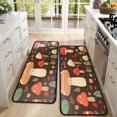 thumbnail image 4 of Kitchen Rugs Sets Of 2,Colorful Mushroom Flower Dark Pattern Anti Fatigue Kitchen Mat Rugs Non Slip Washable,Decorative Kitchen Floor Mats for Kitchen,Sink,Laundry,17"x47"+17"x47", 4 of 5