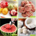 thumbnail image 3 of JUSREM Set de 2 Cucharas para Helado de Acero Inoxidable con Mecanismo de Expulsión, Tamaño Grande y Pequeño, Multiuso para Bolas de Fruta, Galleta y Albóndigas, 3 of 5