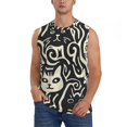 thumbnail image 6 of Daiia Abstract Cat Faces Pattern Printed Men's Tank Tops,Casual Soft Sleeveless Gym Muscle Shirts Bodybuilding Tee-XX-Large, 6 of 8