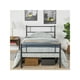 thumbnail image 2 of 90 x 190 cm Cama Individual Doble de Metal para Adultos Gran Espacio Moderna Negro, 2 of 5