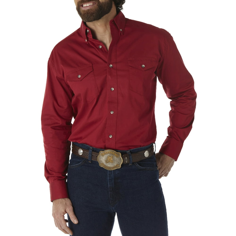 wrangler button up shirts walmart