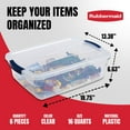 thumbnail image 4 of Rubbermaid Cleverstore 17 Qt Plastic Storage Totes with Lids, (6 Pack), 4 of 12