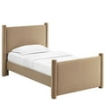 thumbnail image 5 of Modway Rael Performance Velvet Twin Platform Bed in Taupe, 5 of 9