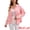 Pink, variant on Women's Long Sleeve Button Down Pockets Western Denim Jacket 2XL Gray Blue