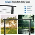 thumbnail image 6 of 42-Inch Cable Railing Post Complete Set, Space-Saving Fascia Mount Design for Porch Balcony Commercial Deck Railings, 6 of 9