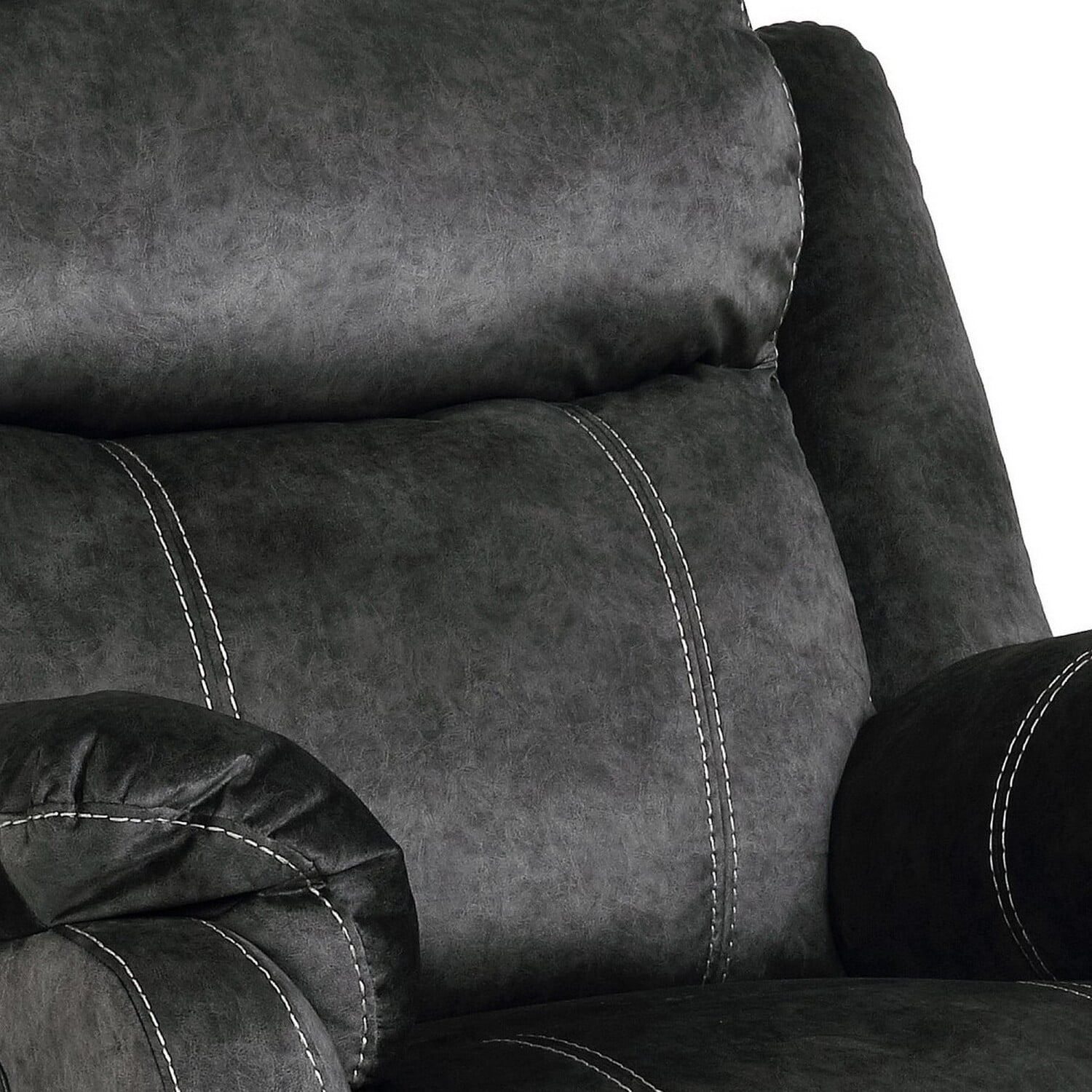 Global Furniture USA Gray Microfiber Manual Reclining Sofa with Double Drawers Walmart
