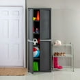 thumbnail image 4 of Sterilite 4-Shelf Storage Cabinet, Lockable Doors with Adjustable Shelves, Gray, 2 Pack, 4 of 9