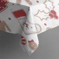 thumbnail image 5 of White Christmas Cookie Pattern Square Tablecloth,Waterproof Square Table Cover,Wipeable Spillproof Washable Table Cover for Home Kitchen Party Decor 52"x52"(132x132cm), 5 of 6