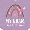 thumbnail image 4 of Inktastic My Gram Loves Me Rainbow Girls Baby Bib, 4 of 4