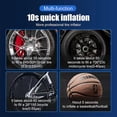 thumbnail image 5 of 120w Rechargeable Car Air Compressor 12v 150psi Electric Cordless Tire Inflator Pump For Motorcycle Bicycle Car Tyre Balls, 5 of 5