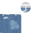 thumbnail image 5 of Cute Elephants Clouds Stars Moon Shower Curtains with 12 Hooks Waterproof Bathroom Decor 66" x 72", 5 of 6