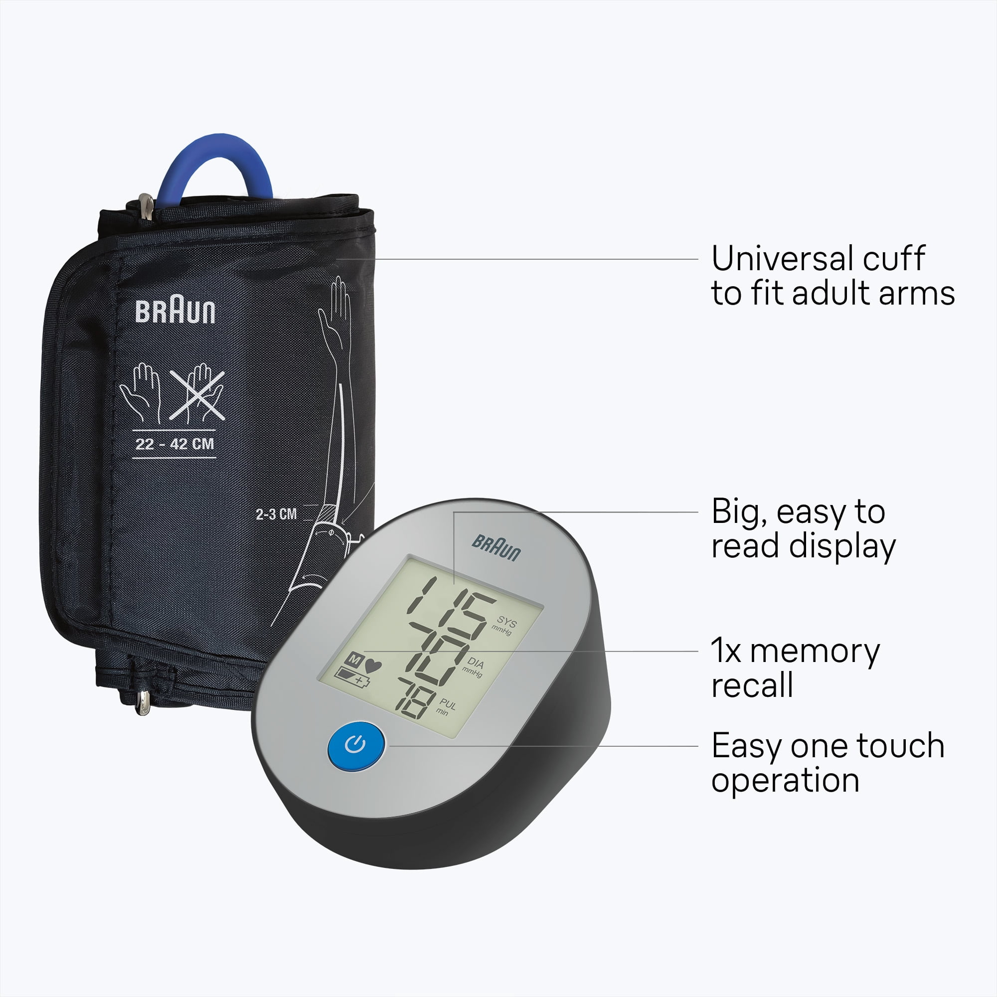 Braun ExactFit 1E Upper Arm Blood Pressure Monitors for Home Use, FSA & HSA Eligible,  Black, BUA4000BUS