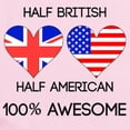 thumbnail image 2 of CafePress - Half British Half American Body Suit - Baby Light Bodysuit, Size Newborn - 24 Months, 2 of 4