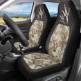 thumbnail image 3 of XYZCANDO Hummingbirds Front Car Seat Cover Comfortable Camo Forest Automobile Front Seat Covers Stretch Polyester Fabric Cover Easy to Install and Clean for Cars SUV Sedans, 3 of 7