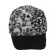 thumbnail image 2 of Ladies Animal Print Angora Military Cap - Gris SS/Sophia Gorra de béisbol, 2 of 2