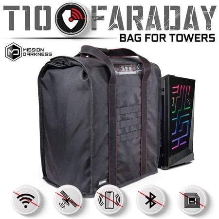 Mission Darkness T10 Faraday Bag for Computer Towers & XL Electronics (Gen 2) Device Shielding for Digital Forensics EMP Protection Data Security Anti-hacking & Anti-tracking Assurance