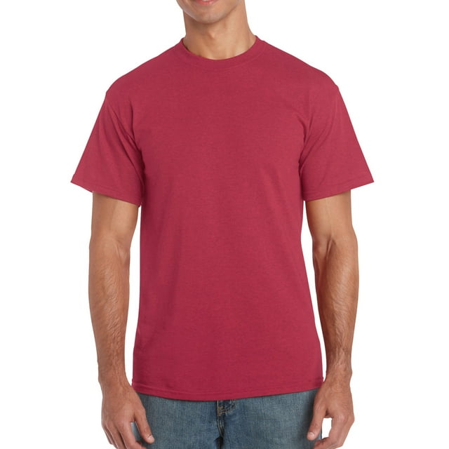 Gildan Mens Heavy Cotton T-Shirt, XL, Antique Cherry Red